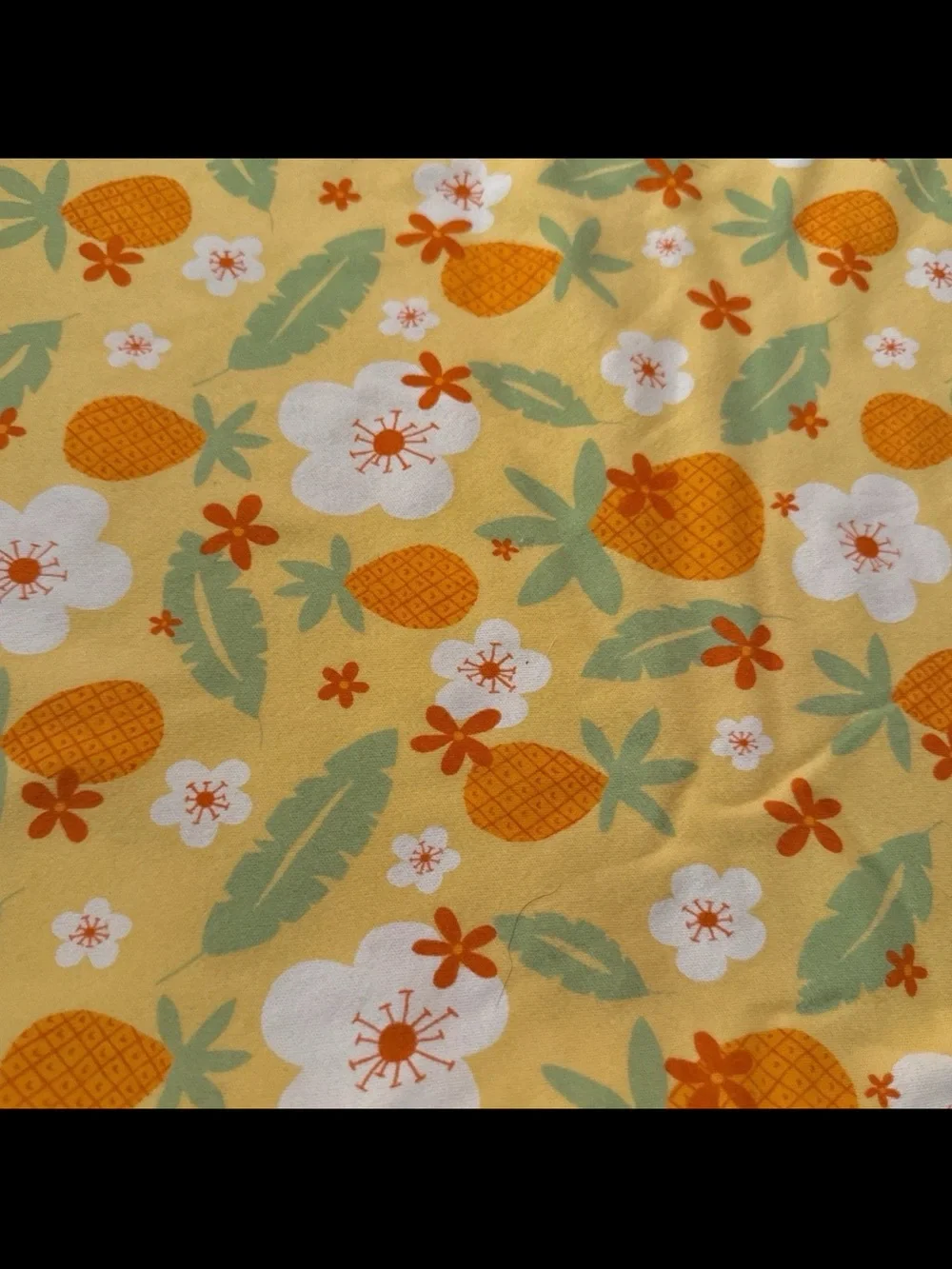 Gymboree Pina Colada Baby Blanket Pineapple Flower Palm Tree Orange Yellow 2003